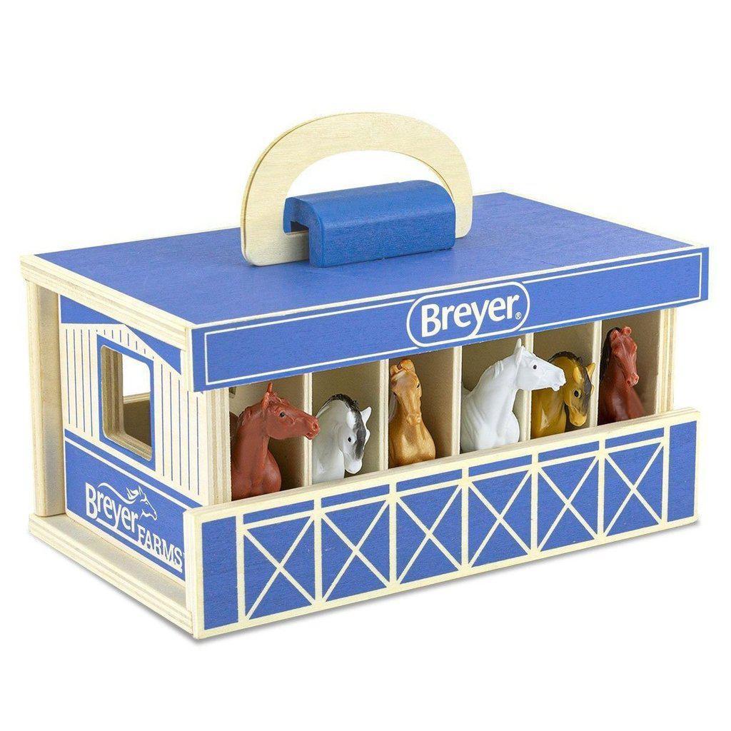 Breyer Farms Wood Carry Stable-Breyer-The Red Balloon Toy Store