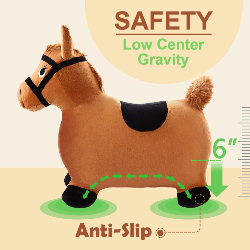 Brown Horse - Bouncy Pals-iPlay iLearn-The Red Balloon Toy Store