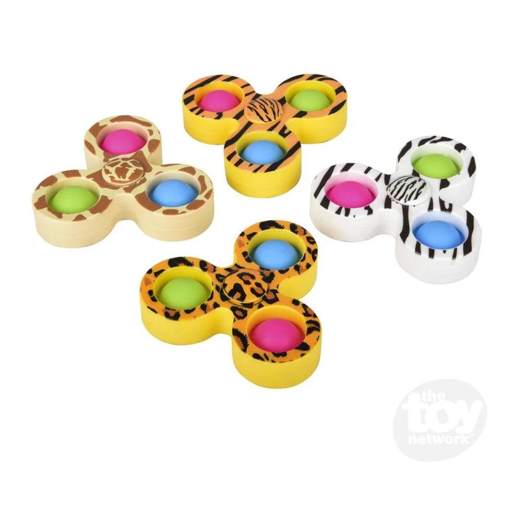 Bubble Popper Spinner - Safari Print Assortment-The Toy Network-The Red Balloon Toy Store