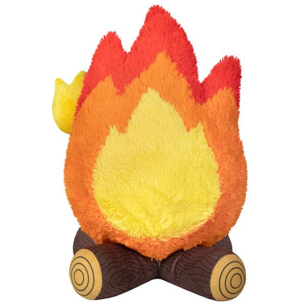 Back view of the plush. Shows that the fire is yellow in the center, then orange, and then red at the tips.