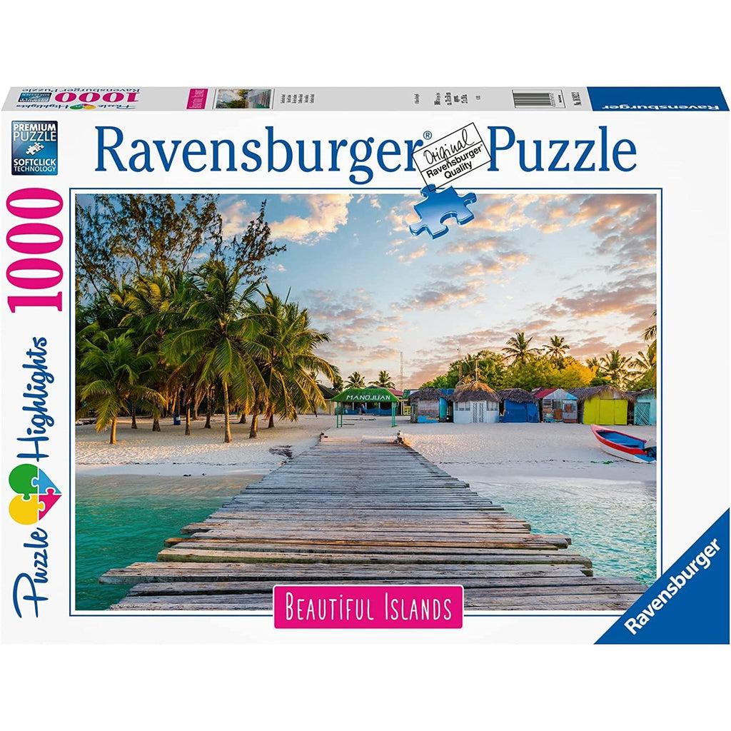Puzzle box | Beautiful Islands | Image of beach and water from the end of a dock | 1000pcs