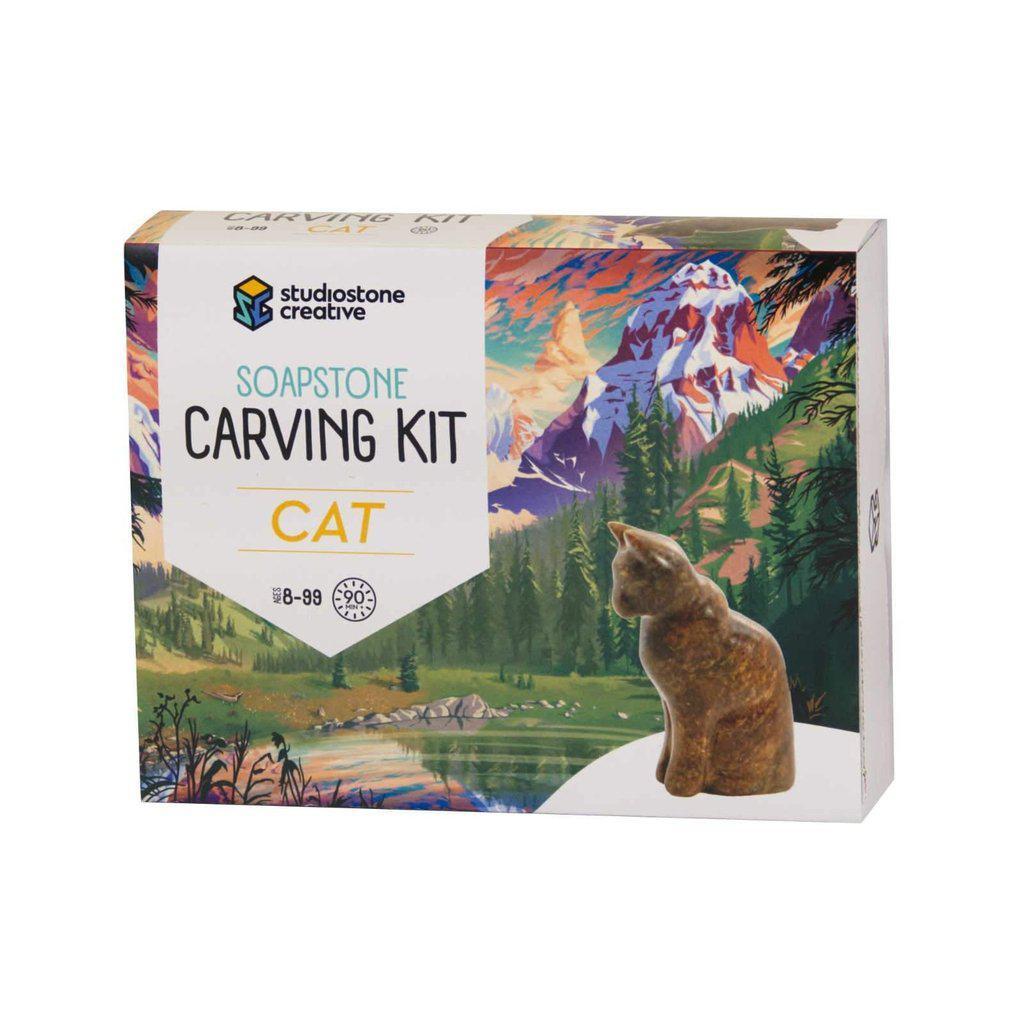 Cat Soapstone Carving Kit-Studiostone-The Red Balloon Toy Store