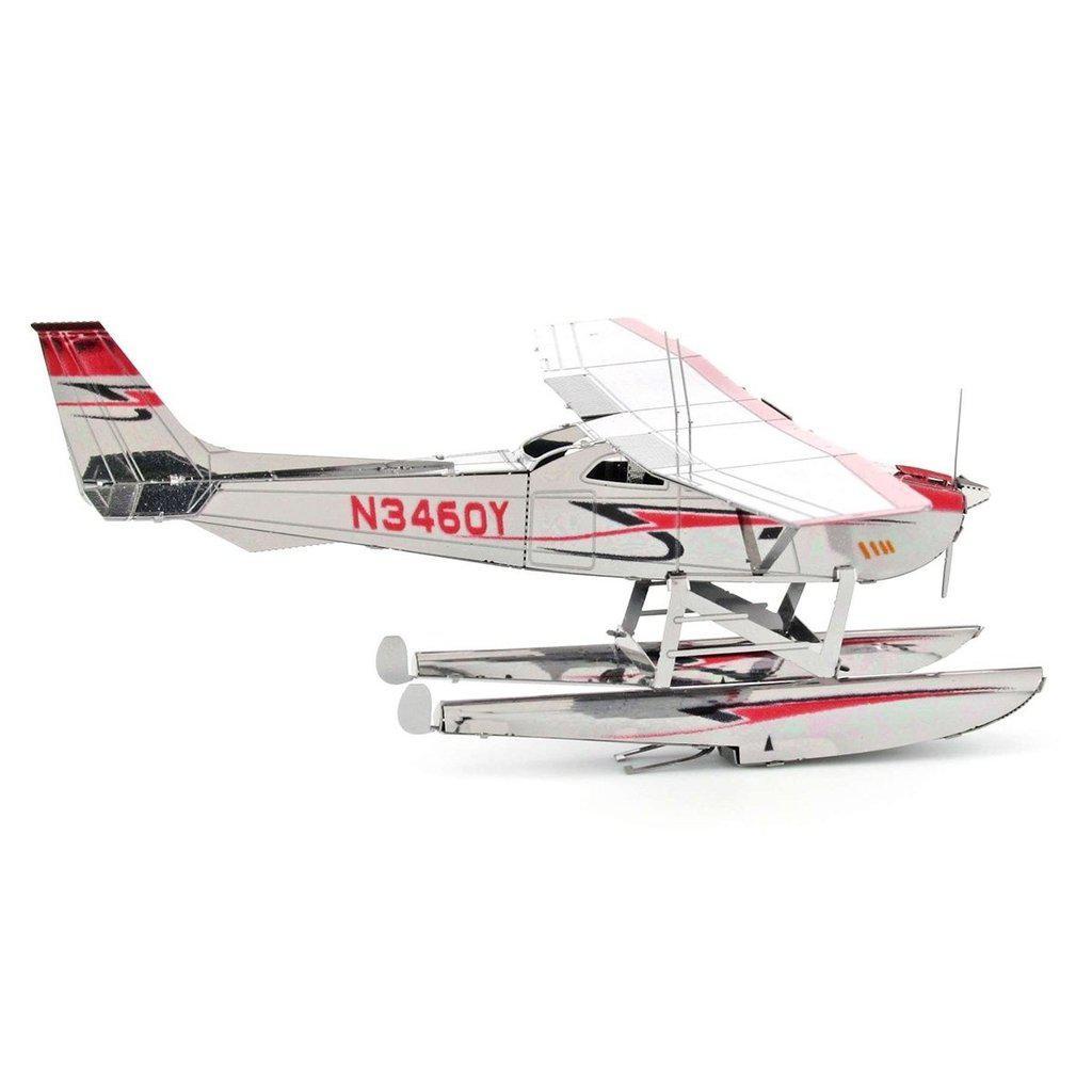 Cessna 182 Floatplane Model-Metal Earth-The Red Balloon Toy Store