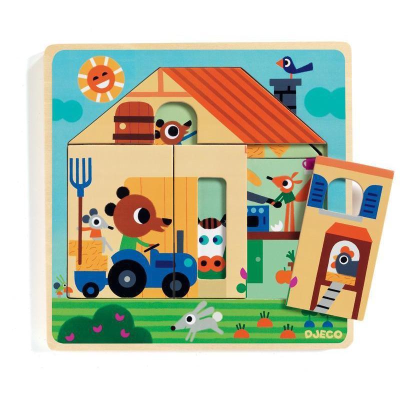 Chez Gaby - 3 Layer Puzzle-Djeco-The Red Balloon Toy Store