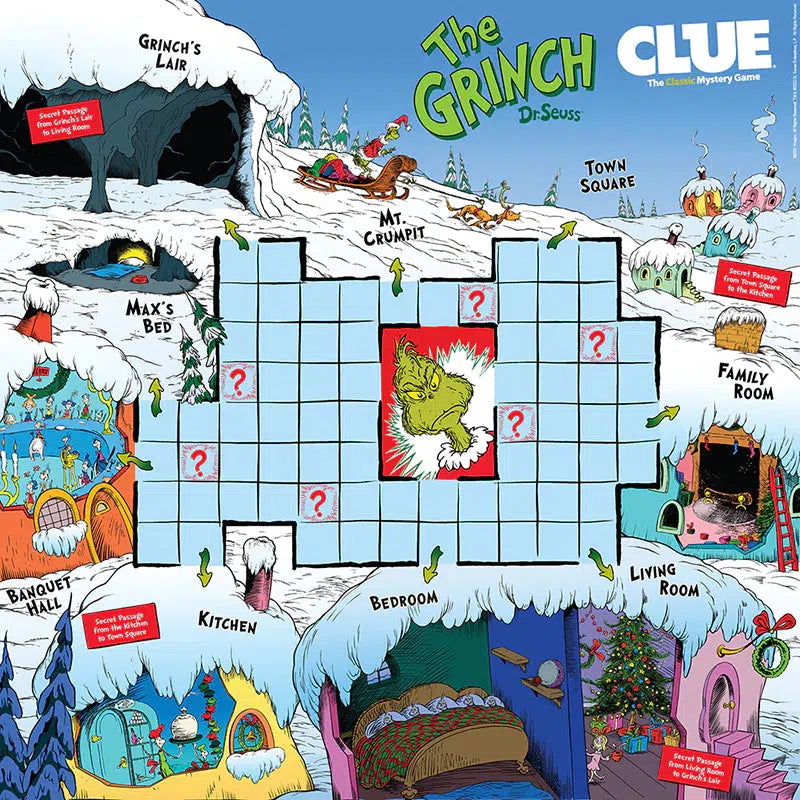 Clue: The Grinch - Dr Seuss-USAopoly-The Red Balloon Toy Store