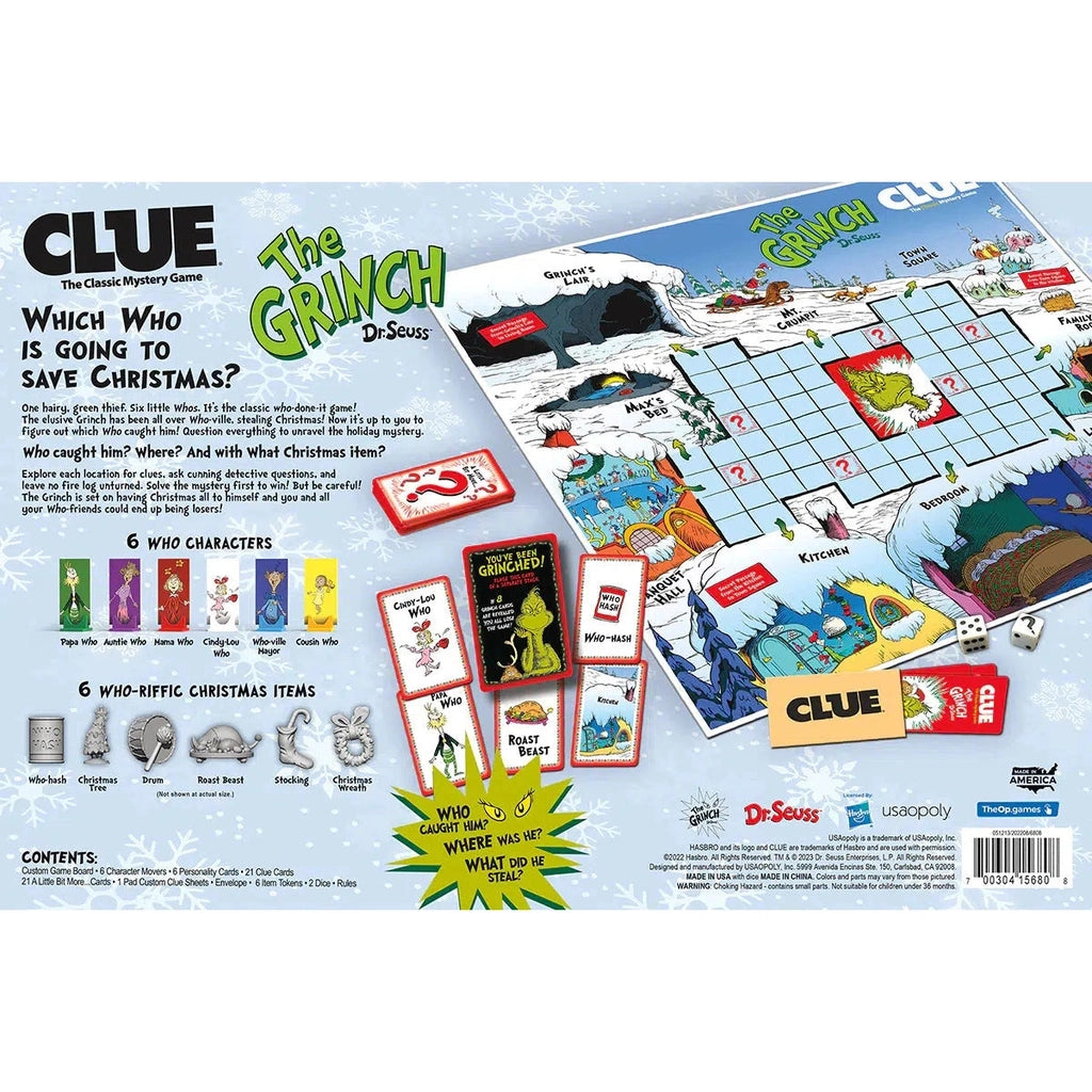 Clue: The Grinch - Dr Seuss-USAopoly-The Red Balloon Toy Store