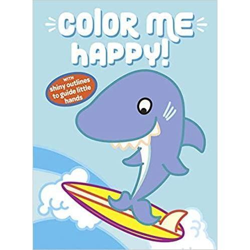Color Me Happy! (Blue): With Shiny Outlines to Guide Little Hands-Dover Publications-The Red Balloon Toy Store