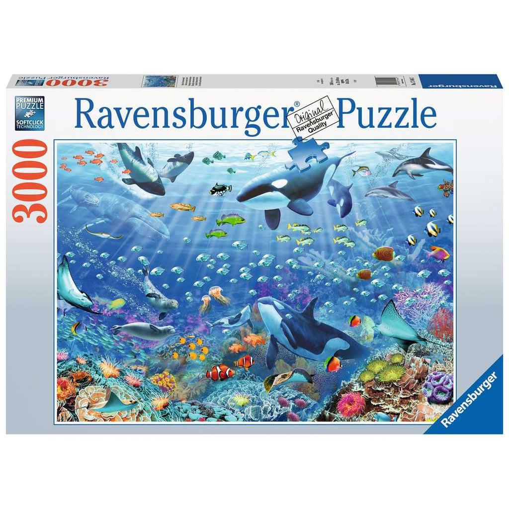 Puzzle box | Image is an illustration of an underwater scene | 3000pcs