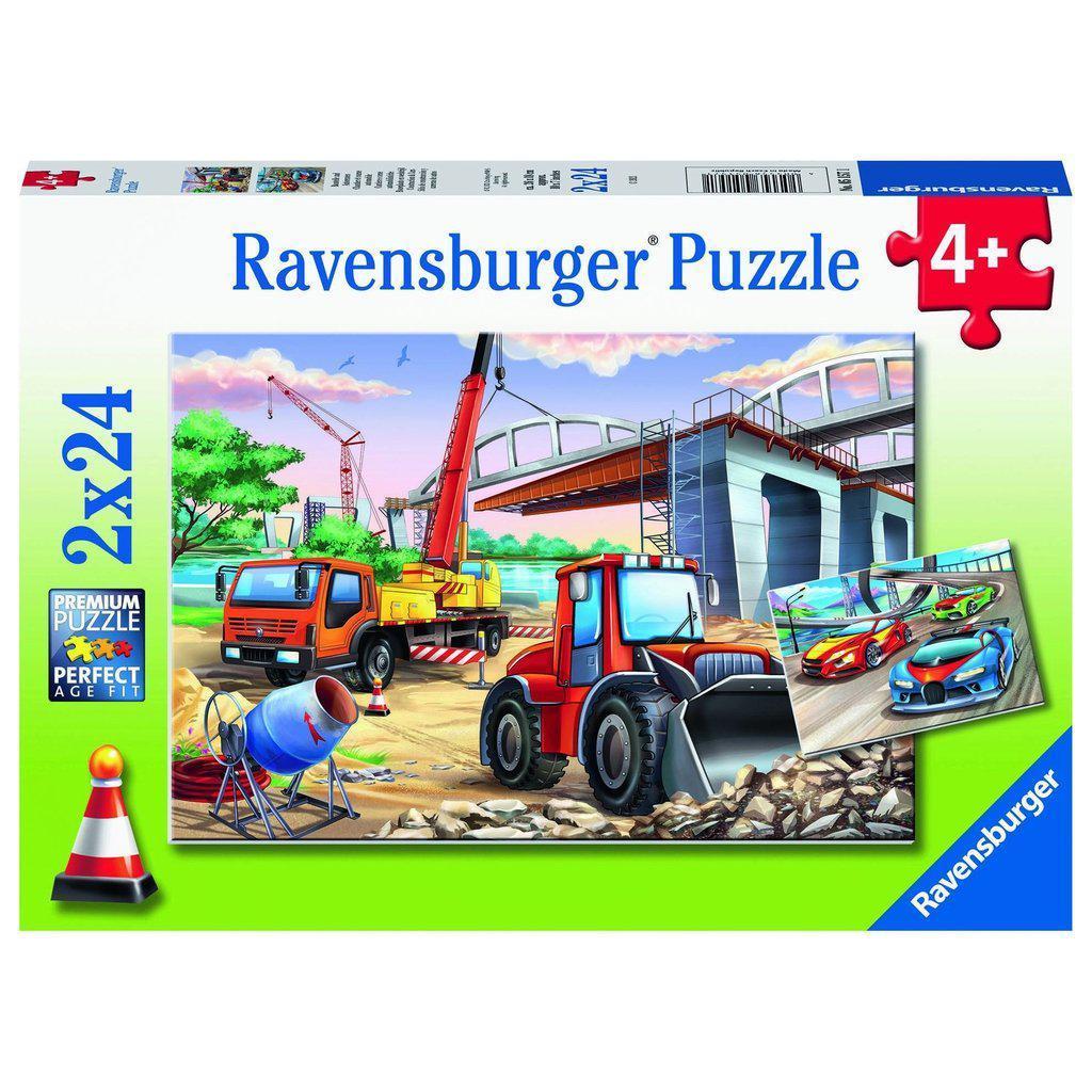 Construction & Cars 2x24pc-Ravensburger-The Red Balloon Toy Store