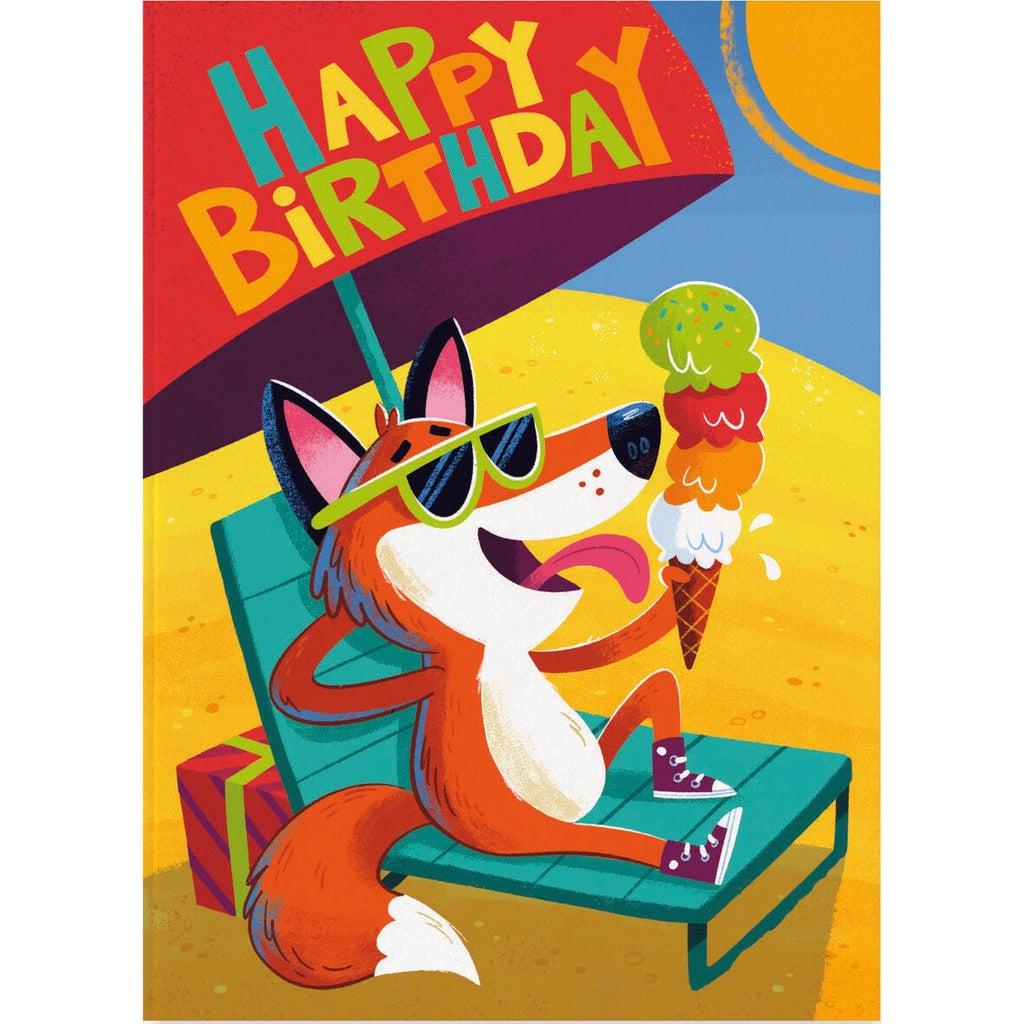 Cool Fox - Birthday Card-Peaceable Kingdom-The Red Balloon Toy Store