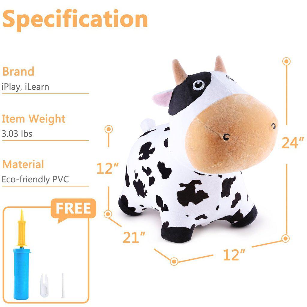 Cow - Bouncy Pals-iPlay iLearn-The Red Balloon Toy Store