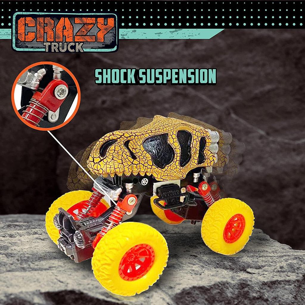 Crazy Truck - Pull Back Dinosaur Yellow-Thin Air-The Red Balloon Toy Store
