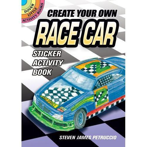 Create Your Own Race Car Sticker Activity Book-Dover Publications-The Red Balloon Toy Store