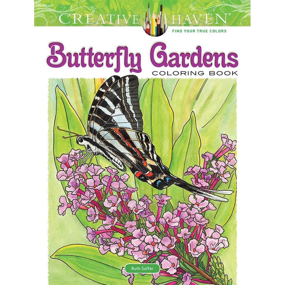 Creative Haven Butterfly Gardens Coloring Book-Dover Publications-The Red Balloon Toy Store