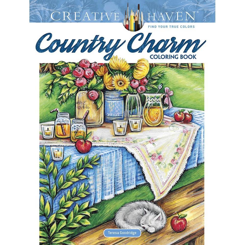 Creative Haven Country Charm Coloring Book-Dover Publications-The Red Balloon Toy Store