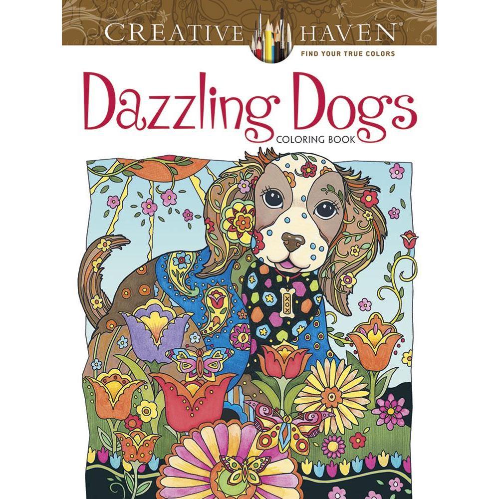 Creative Haven Dazzling Dogs Coloring Book-Dover Publications-The Red Balloon Toy Store