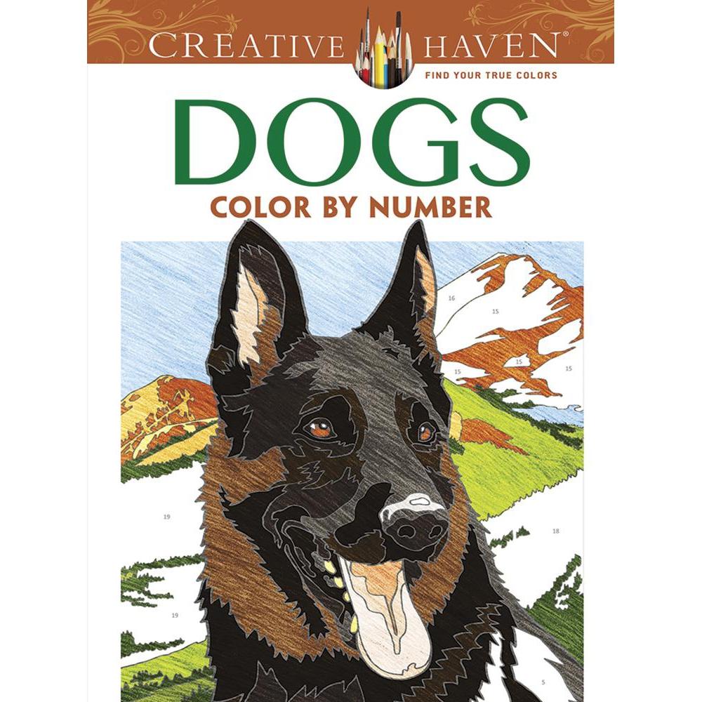 Creative Haven Dogs Color by Number Coloring Book-Dover Publications-The Red Balloon Toy Store