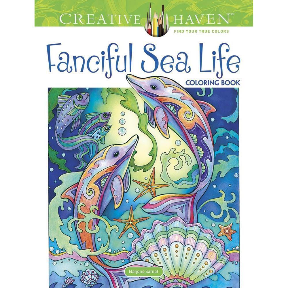 Creative Haven Fanciful Sea Life Coloring Book-Dover Publications-The Red Balloon Toy Store