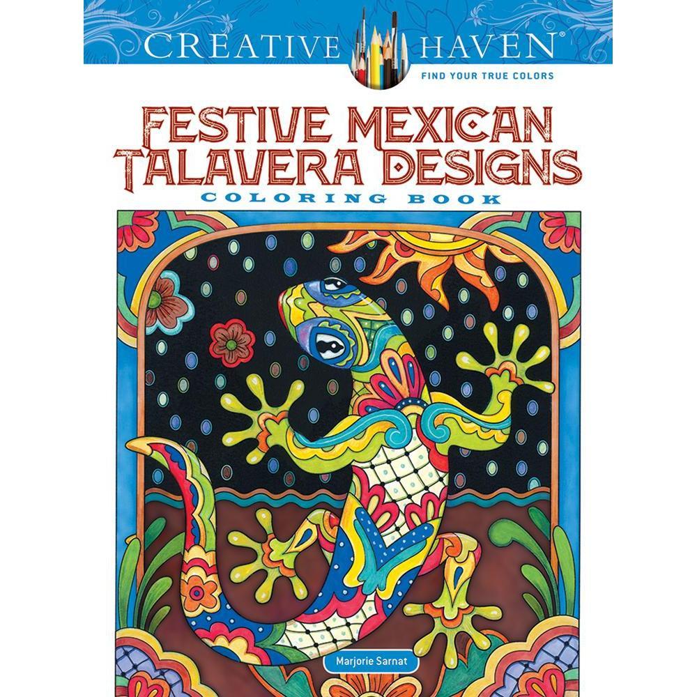 Creative Haven Festive Mexican Talavera Designs Coloring Book-Dover Publications-The Red Balloon Toy Store