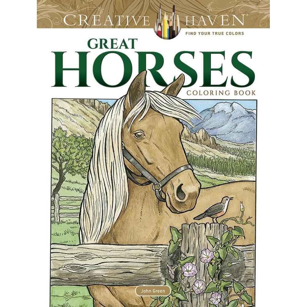Creative Haven Great Horses Coloring Book-Dover Publications-The Red Balloon Toy Store