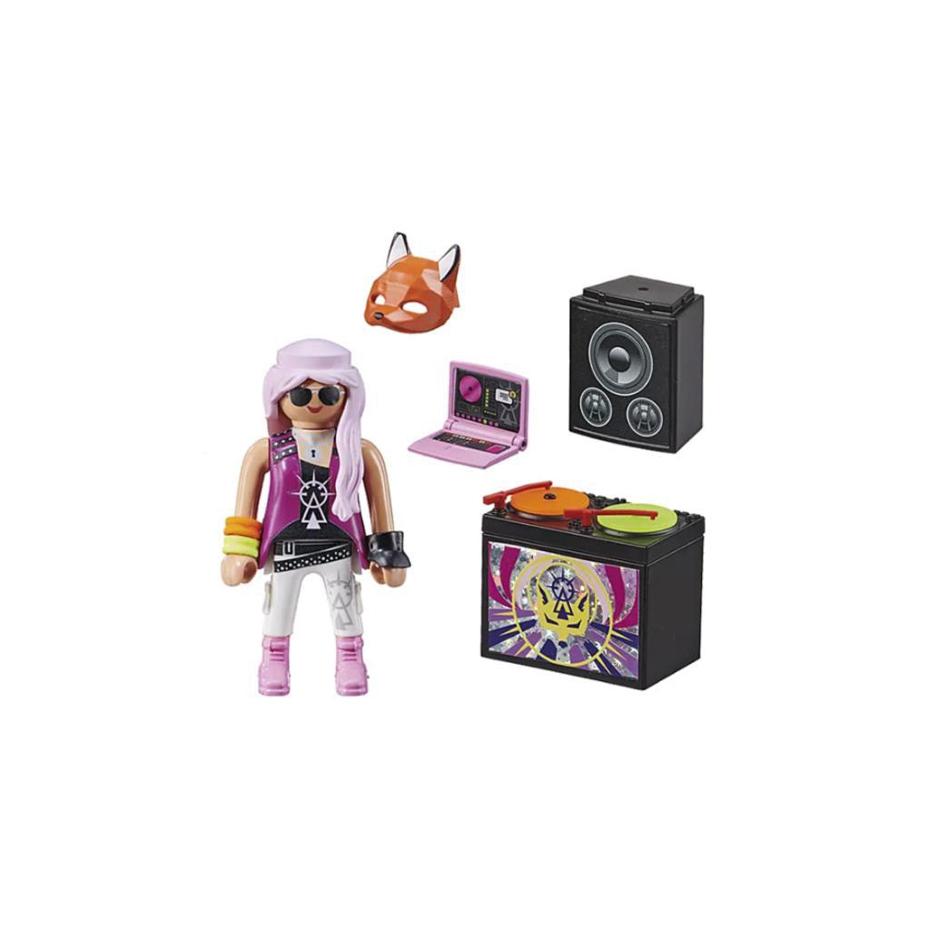 DJ with Turntables and Fox Mask-Playmobil-The Red Balloon Toy Store