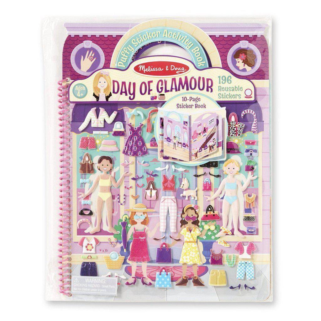 Deluxe Puffy Sticker Album - Day of Glamour-Melissa & Doug-The Red Balloon Toy Store