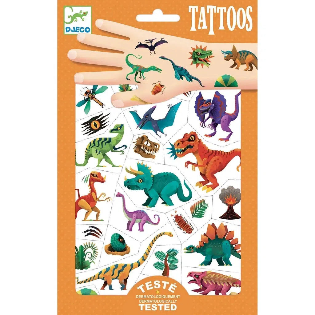 Dino Club Tattoos-Djeco-The Red Balloon Toy Store