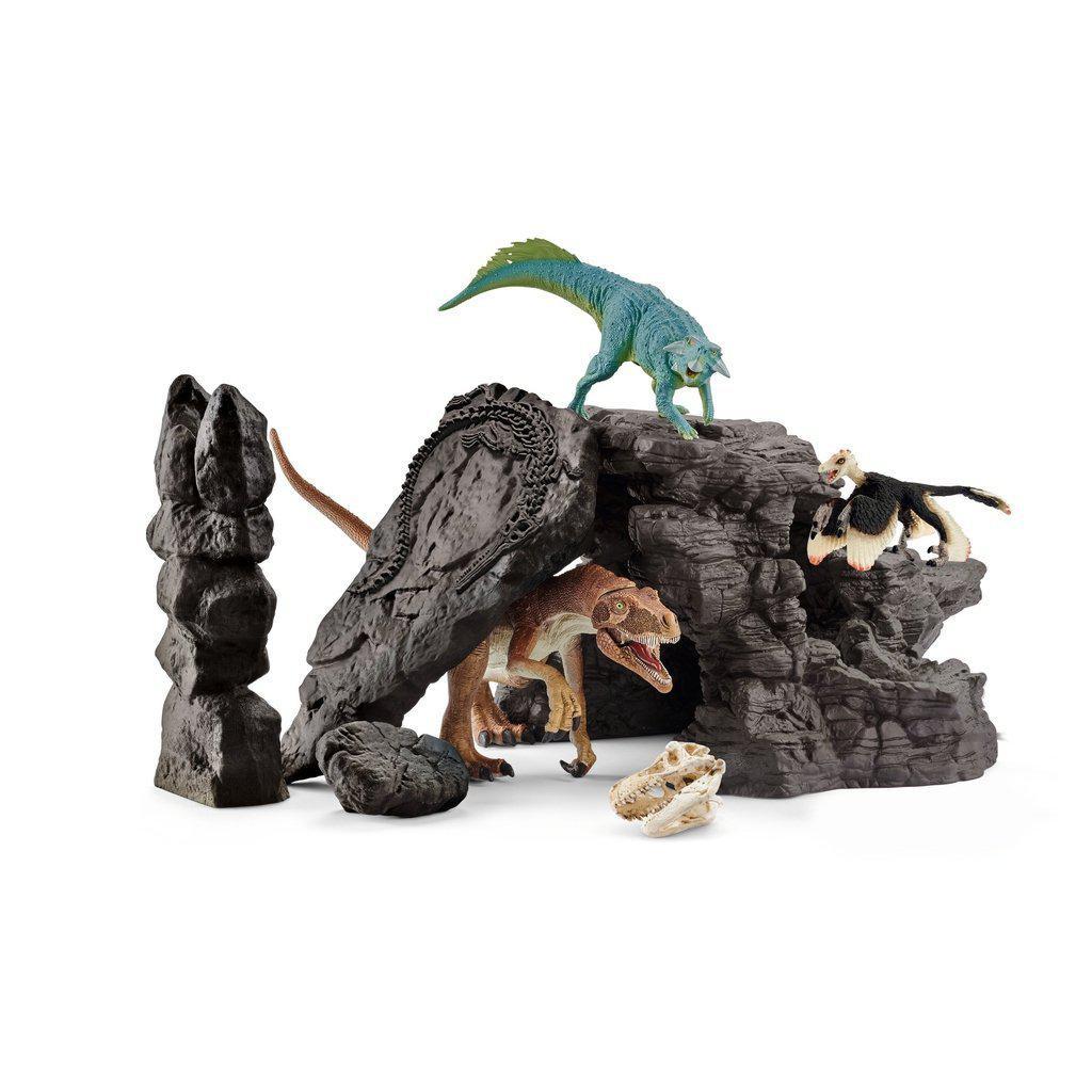 Dino Set with Cave-Schleich-The Red Balloon Toy Store