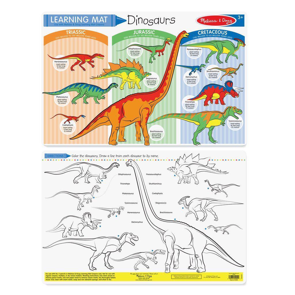 Dinosaurs Color-A-Mat-Melissa & Doug-The Red Balloon Toy Store