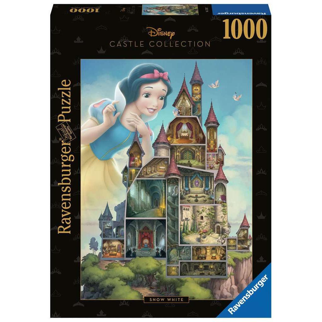 Puzzle box | Image is an illustration of the castle from Disney's Snow White, and a large image of Snow White looking over it. | 1000pcs