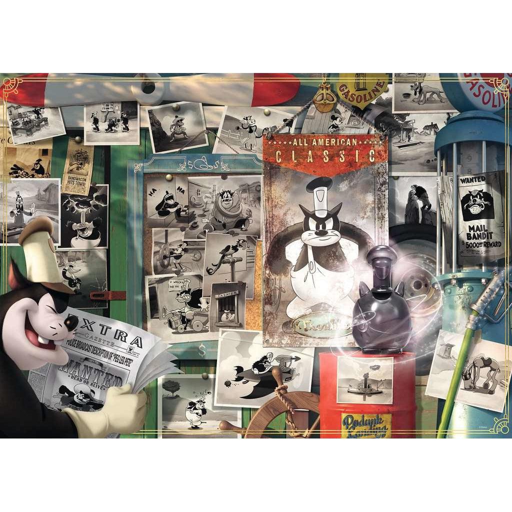 Image of puzzle | Pete looks at collage of images from cartoons with associated characters