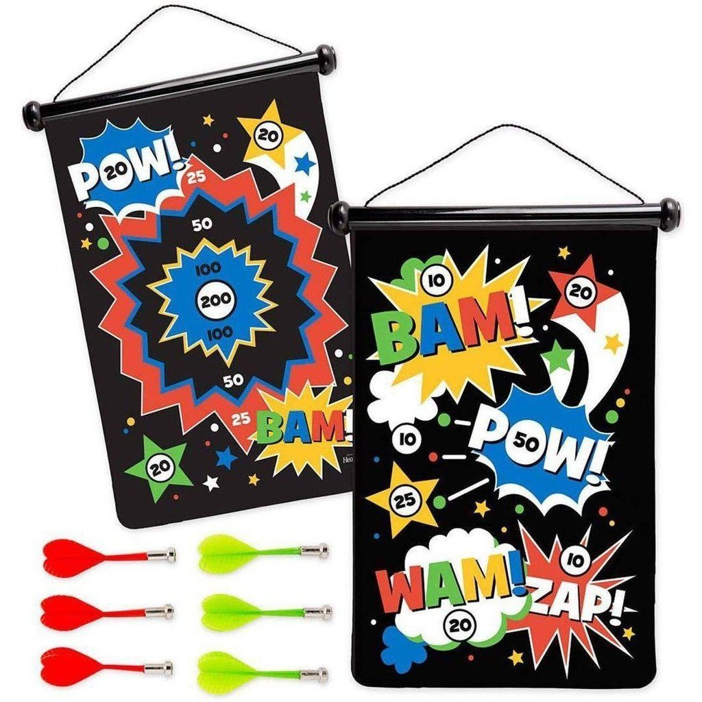 Double-Sided Magnetic Target Game - Superhero-HearthSong-The Red Balloon Toy Store