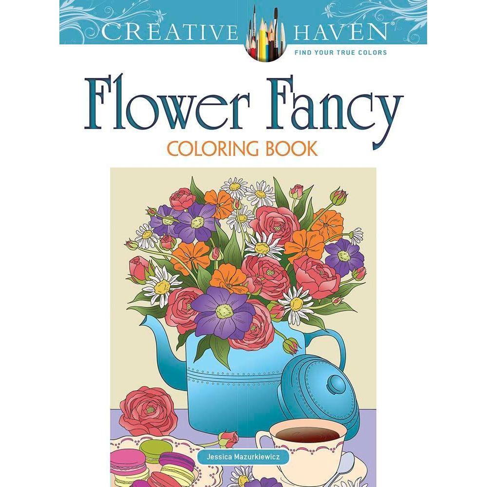Dover Publications Creative Haven Flower Fancy Coloring Book-Dover Publications-The Red Balloon Toy Store