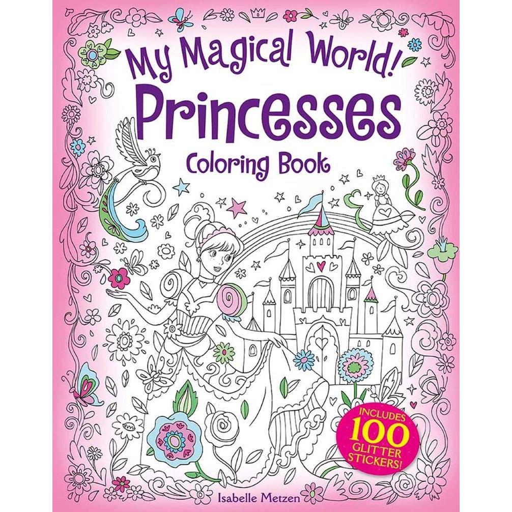 Dover Publications My Magical World! Princesses Coloring Book: Includes 100 Glitter Stickers!-Dover Publications-The Red Balloon Toy Store