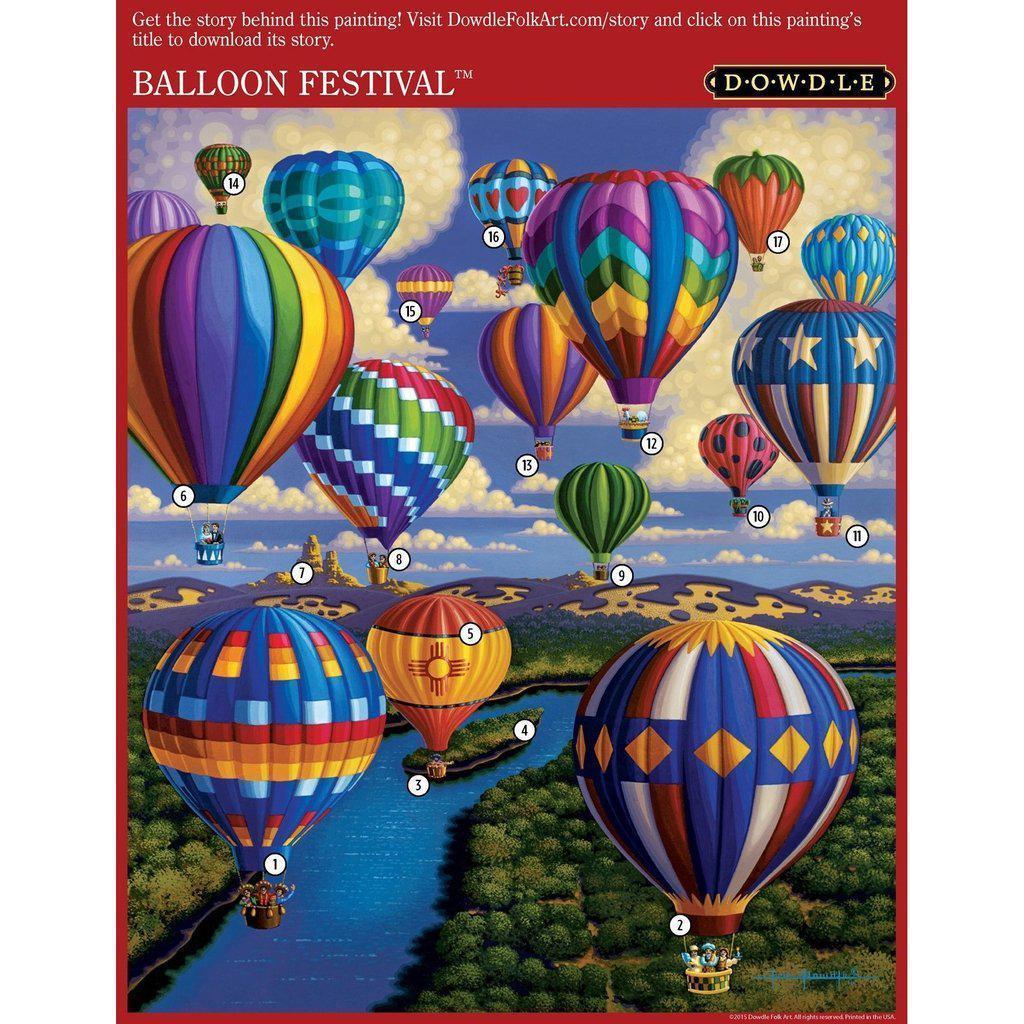 Dowdle Folk Art Balloon Festival Jigsaw puzzle 1000 pc(s)-Dowdle Folk Art-The Red Balloon Toy Store