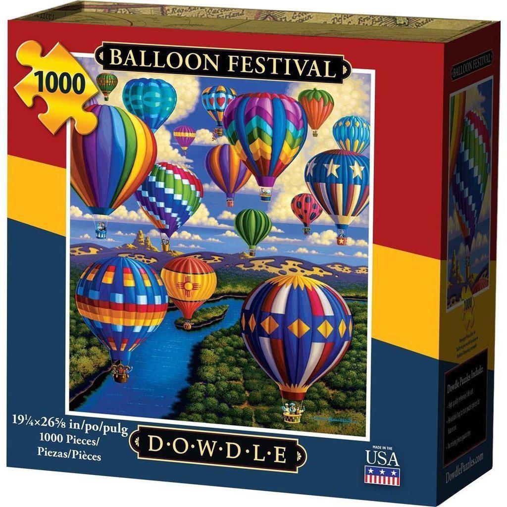 Dowdle Folk Art Balloon Festival Jigsaw puzzle 1000 pc(s)-Dowdle Folk Art-The Red Balloon Toy Store
