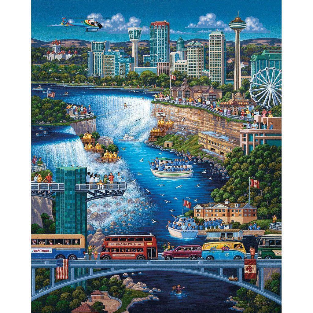 Dowdle Folk Art Niagara Falls Jigsaw puzzle 1000 pc(s)-Dowdle Folk Art-The Red Balloon Toy Store