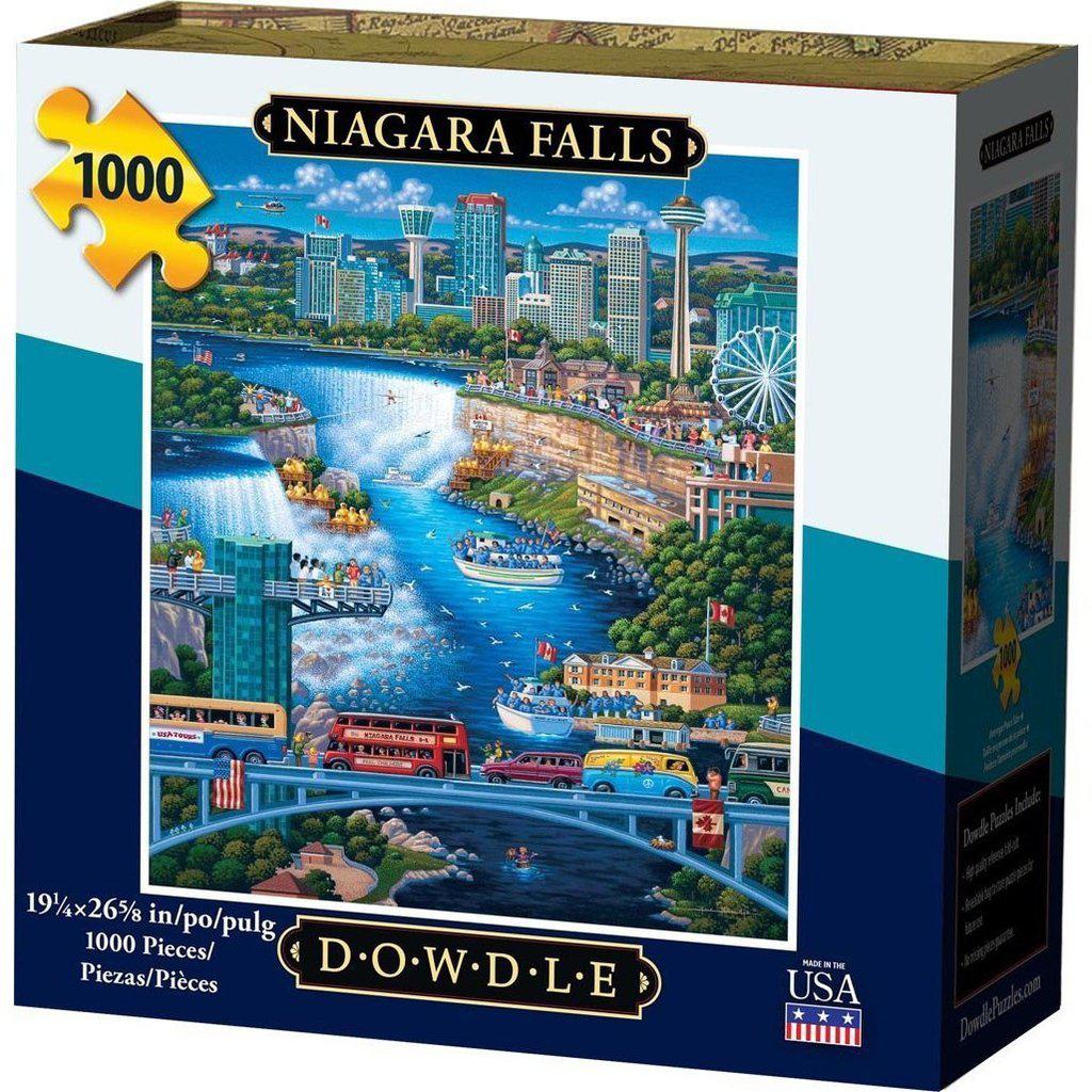 Dowdle Folk Art Niagara Falls Jigsaw puzzle 1000 pc(s)-Dowdle Folk Art-The Red Balloon Toy Store