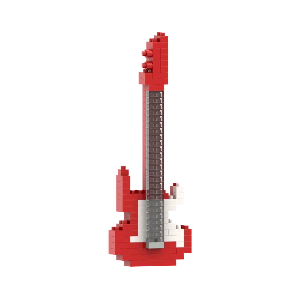 E-Guitar Red-Brixies-The Red Balloon Toy Store