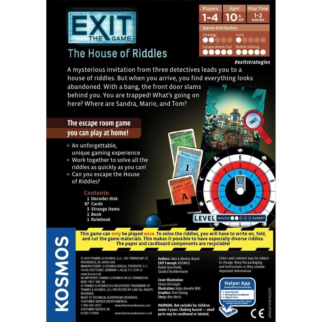 EXIT: The House of Riddles-Kosmos Games-The Red Balloon Toy Store