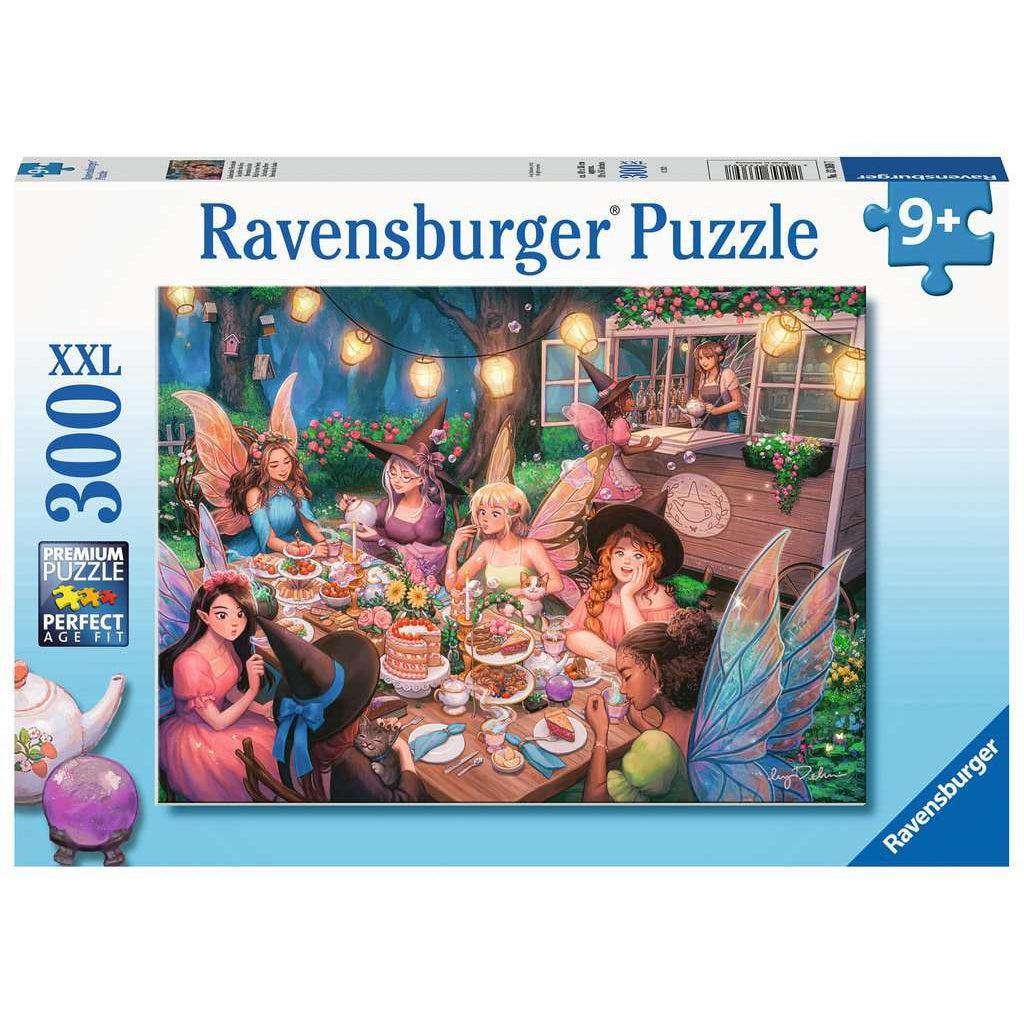 Puzzle box | Image of fairies eating at a cute outdoor table together | 300 XXL pcs