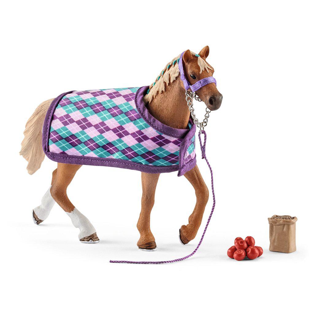 English Thoroughbred with Blanket-Schleich-The Red Balloon Toy Store