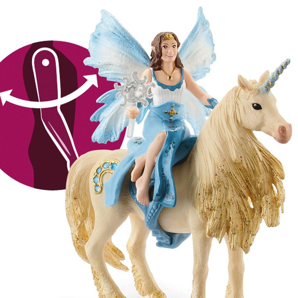 Eyela Riding on Golden Unicorn-Schleich-The Red Balloon Toy Store