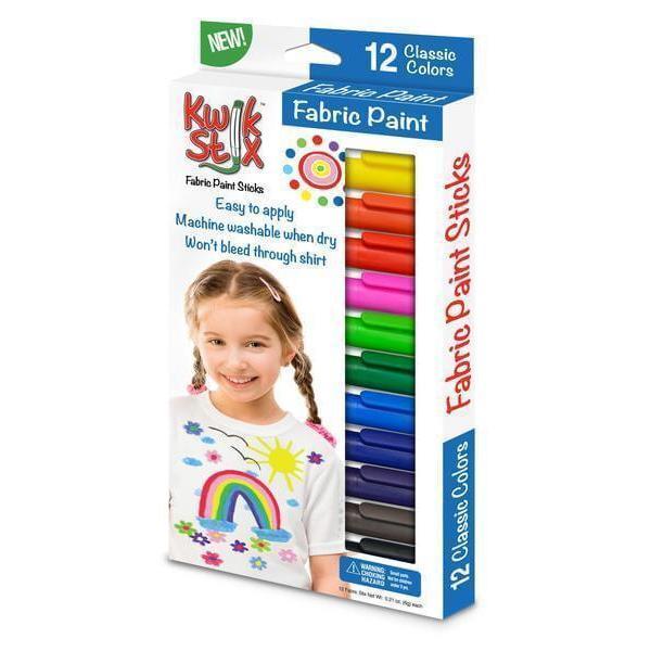 Fabric Paint Stix, Set of 12 Classic Colors-The Pencil Grip-The Red Balloon Toy Store
