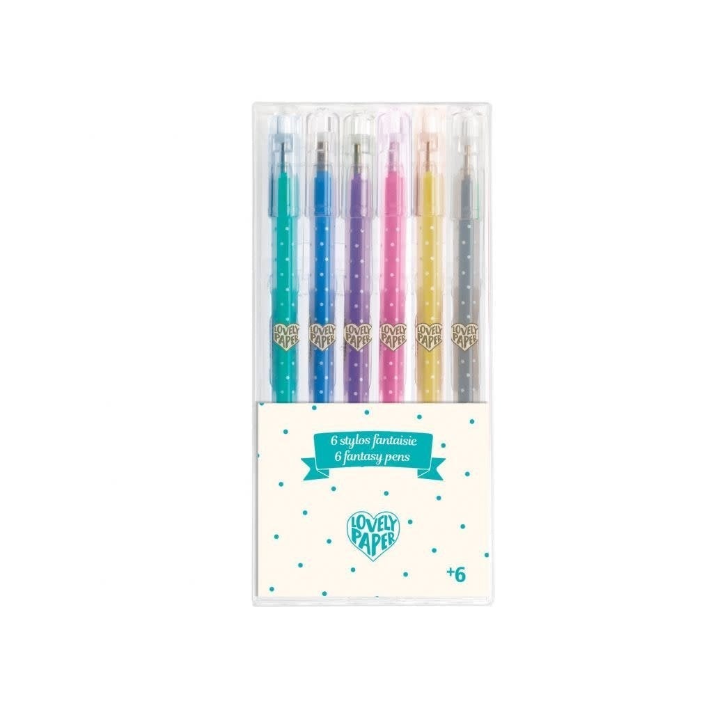 Fantasy Glitter Gel Pens-Djeco-The Red Balloon Toy Store