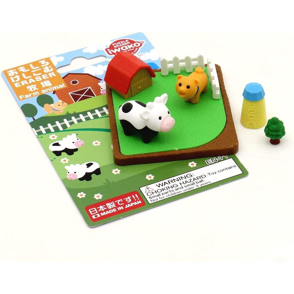 Farm Animal Erasers-Iwako-The Red Balloon Toy Store