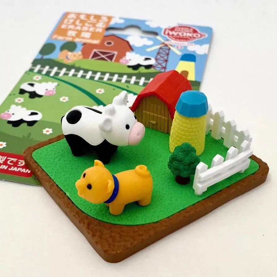 Farm Animal Erasers-Iwako-The Red Balloon Toy Store