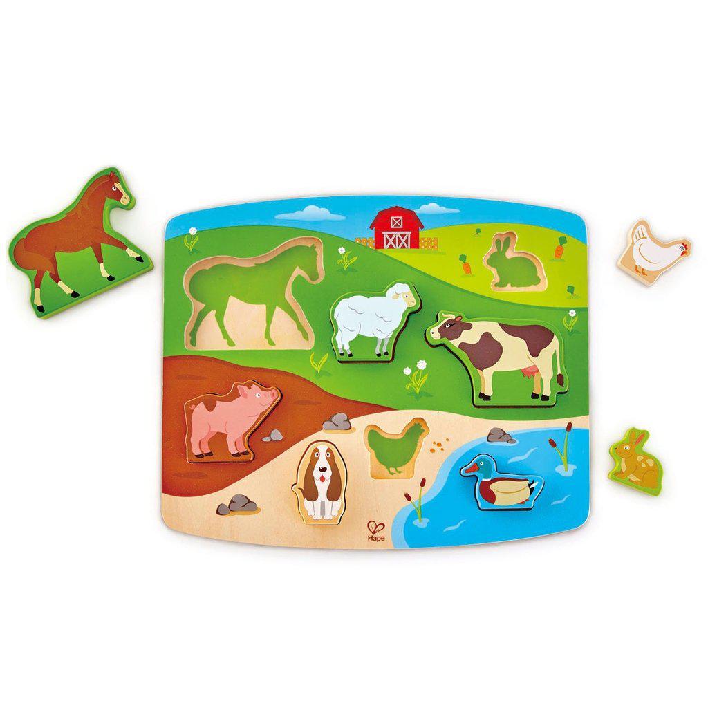 Farm Animal Puzzle & Play-Hape-The Red Balloon Toy Store