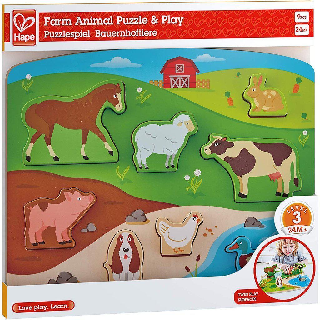 Farm Animal Puzzle & Play-Hape-The Red Balloon Toy Store