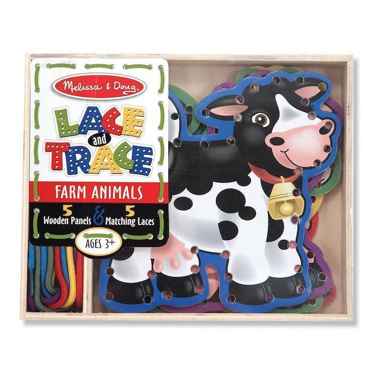 Farm Animals Lace and Trace Panels-Melissa & Doug-The Red Balloon Toy Store